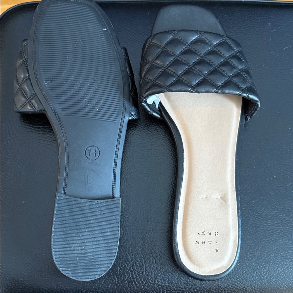 a new day Black Quilted Slide Sandals - Picture 2 of 2